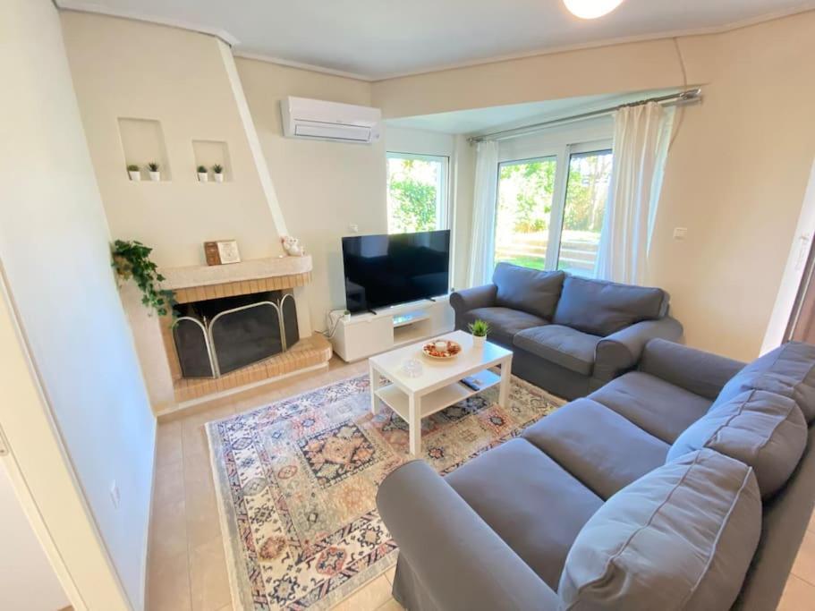 Cozy 2 Room Apartment With Garden Near Athens Air-Port 阿特米达 外观 照片