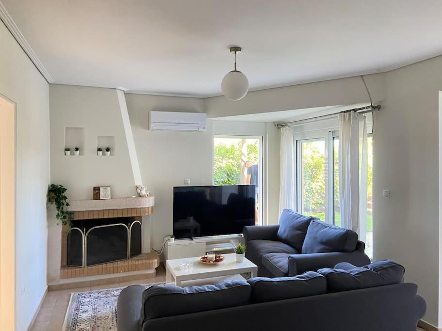 Cozy 2 Room Apartment With Garden Near Athens Air-Port 阿特米达 外观 照片
